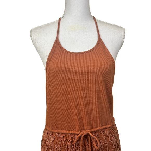 Gimmicks by BKE rust crochet maxi dress, romantic boho, festival, western - Picture 4 of 8